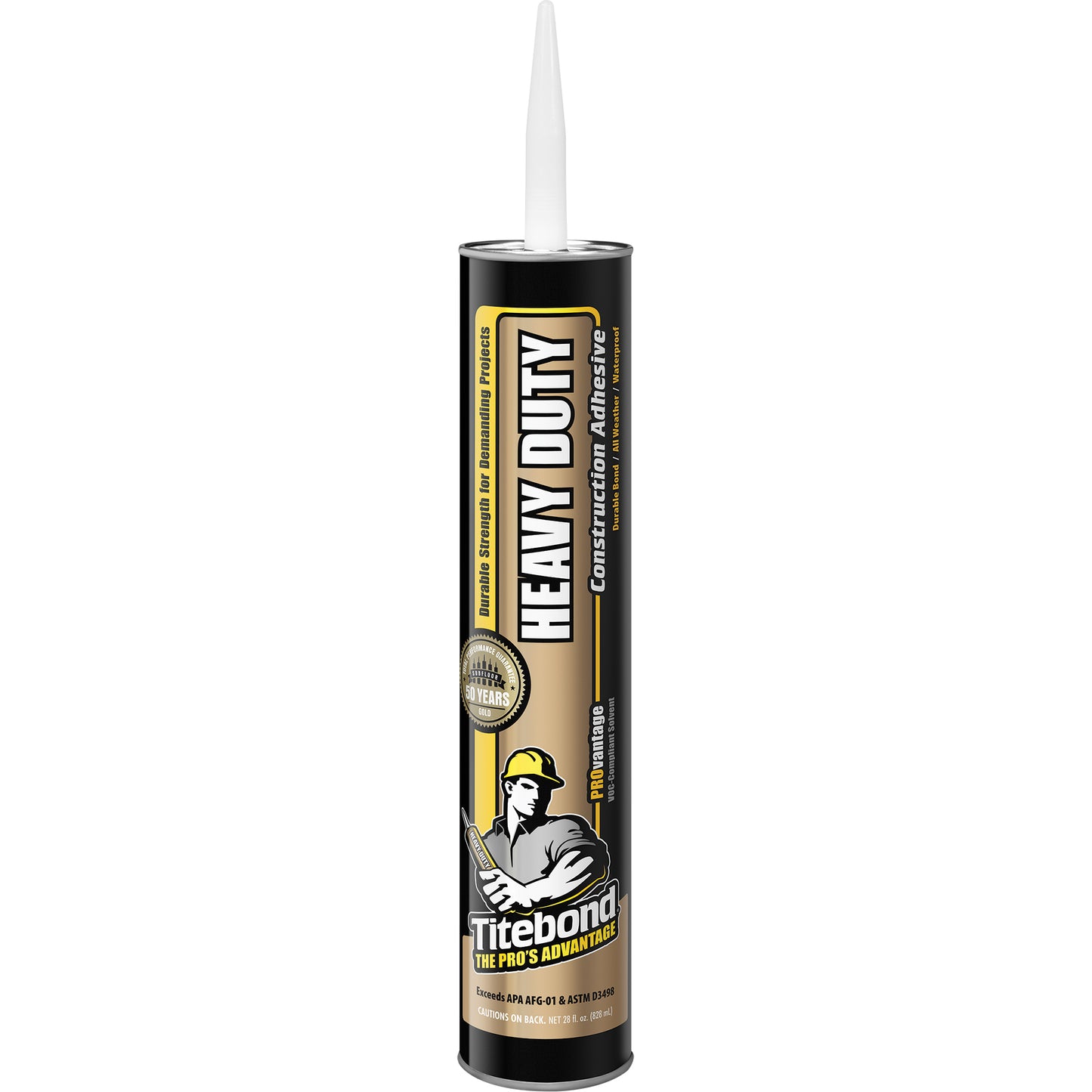 Titebond Provantage Heavy Duty Construction Adhesive 5252-Tan-28oz-12pack