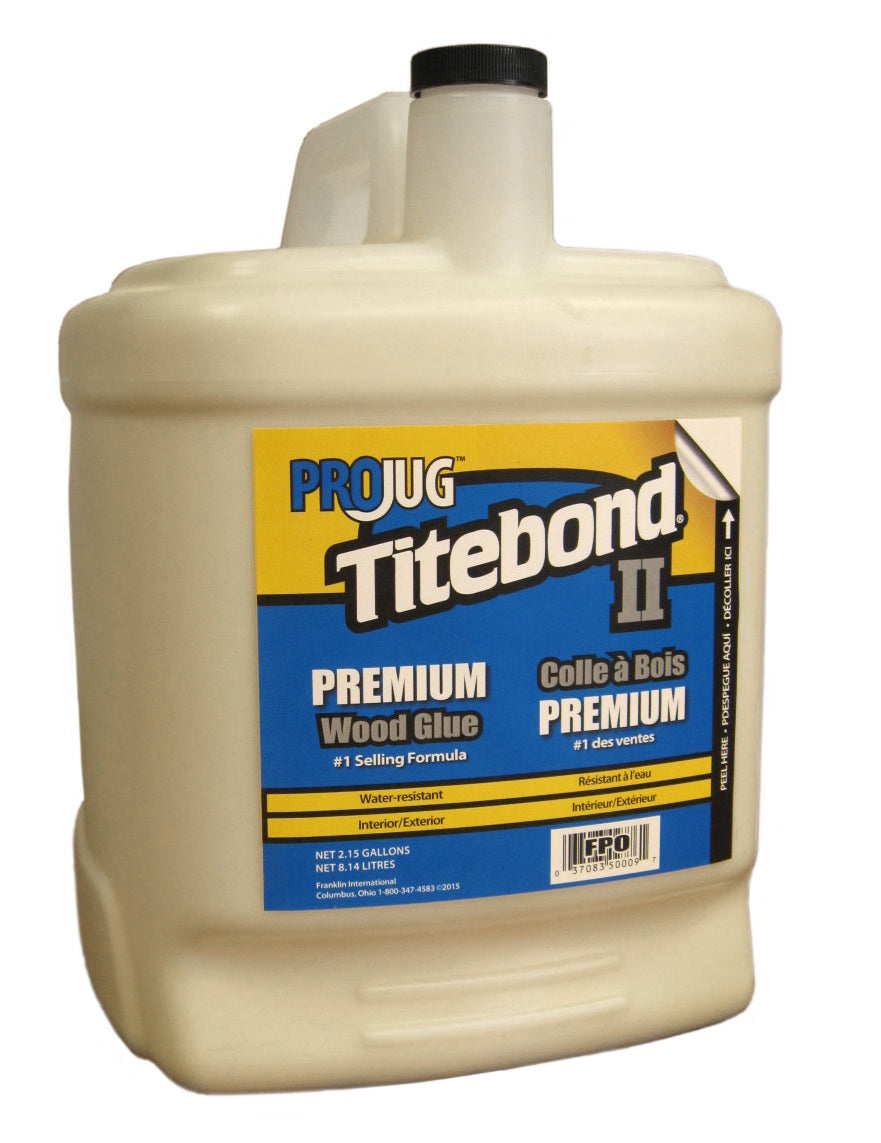 Titebond II Premium Wood Glue 50009-Yellow 2.15 Gal Pro Jug-1 Pack case
