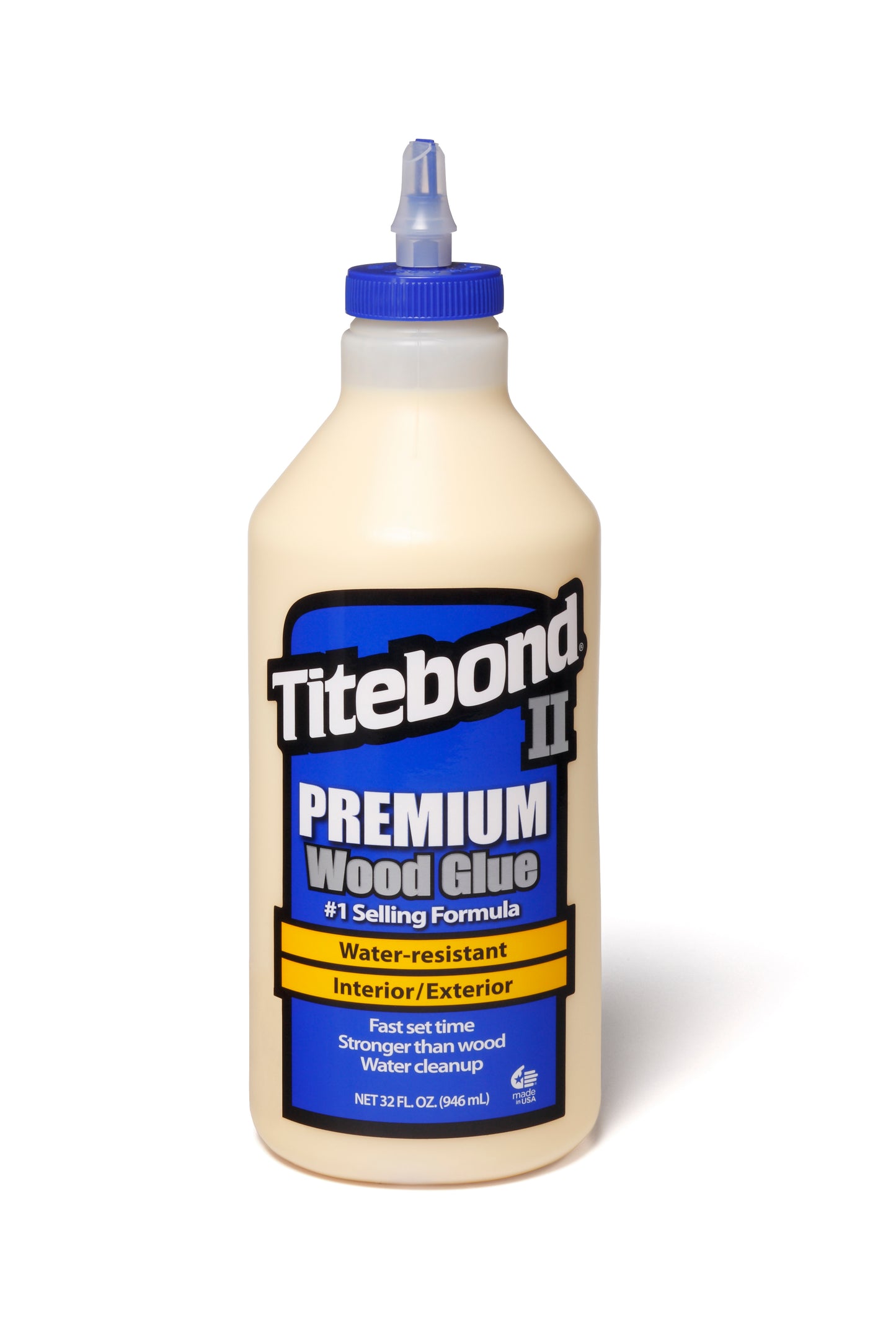 Titebond II Premium Wood Glue 5005-Yellow-Quart-6pack case