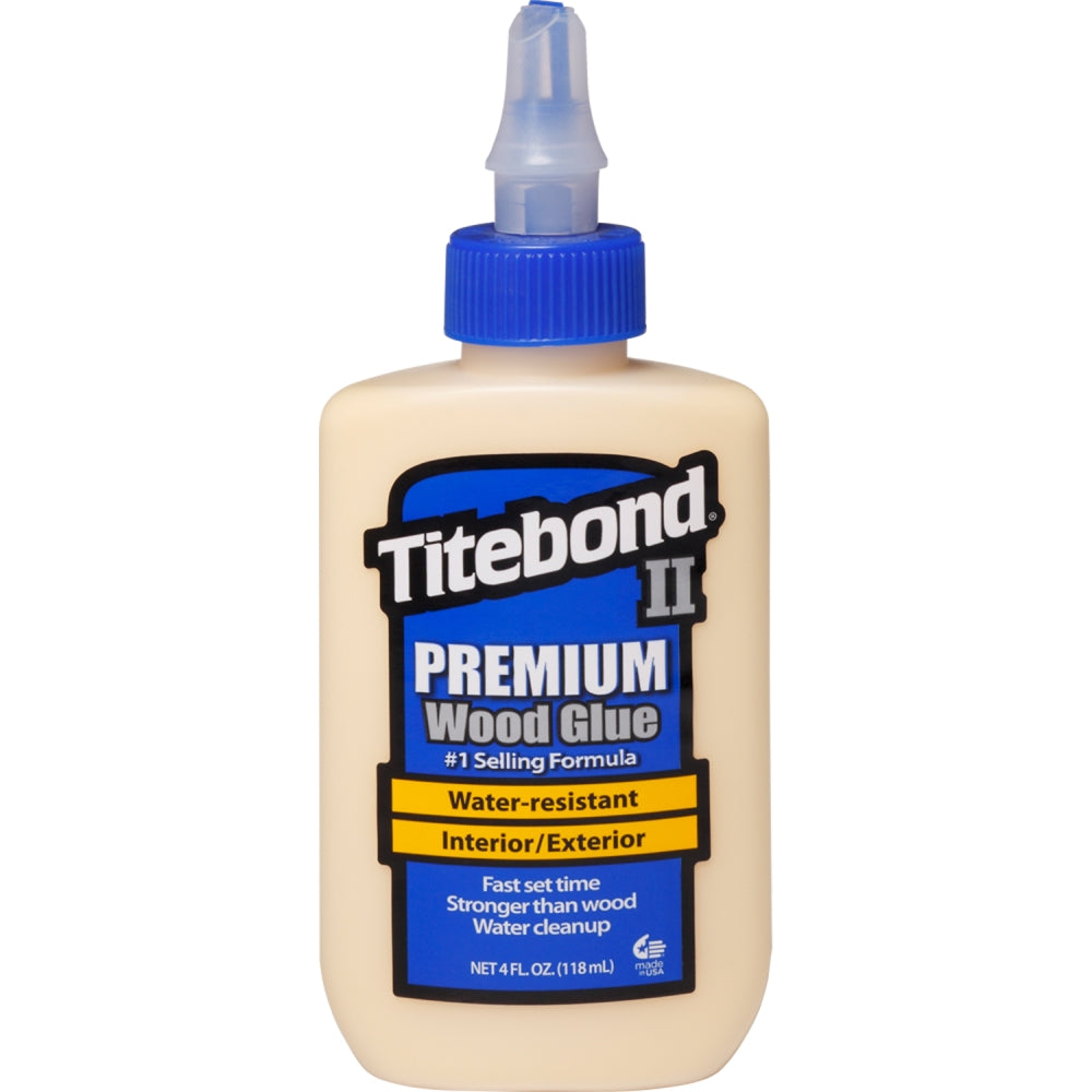 Titebond II Premium Wood Glue 5002-Yellow-4oz-12 Pack Case