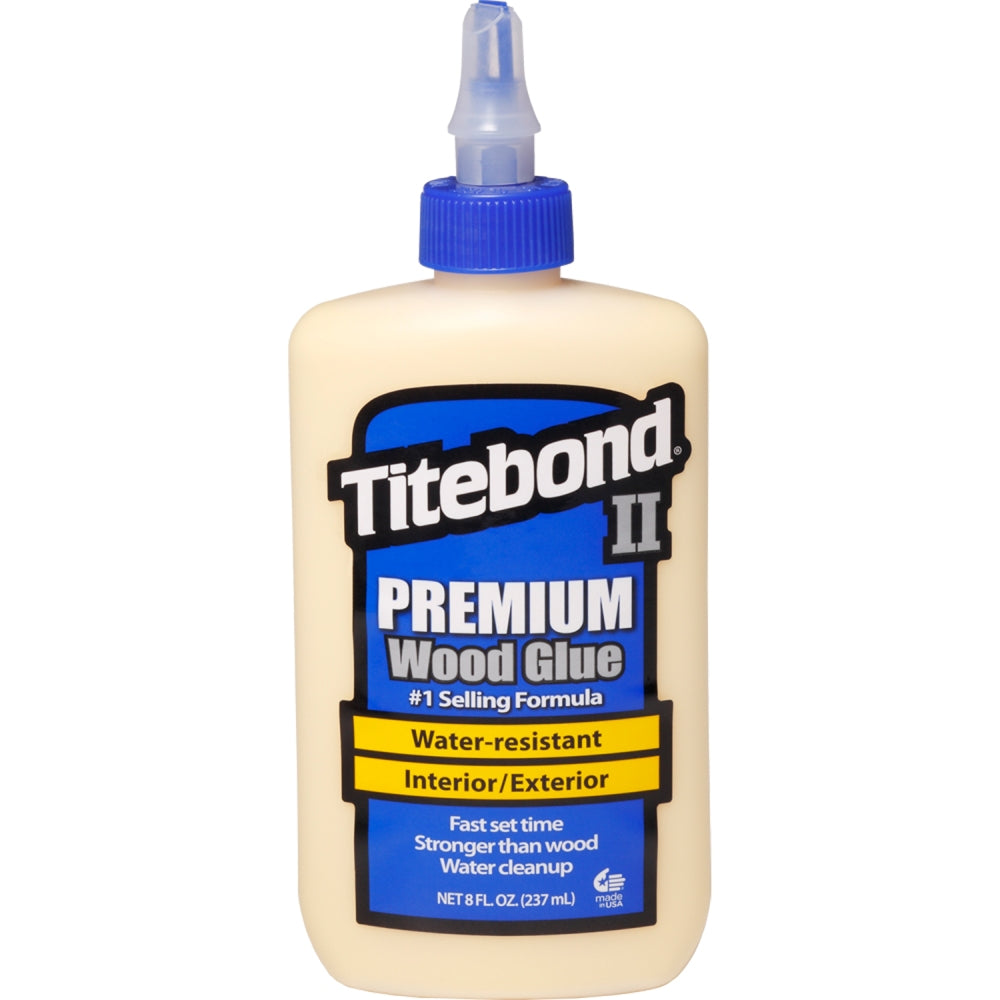 Titebond II Premium Wood Glue 5003-Yellow- 8oz Bottles-12 per package