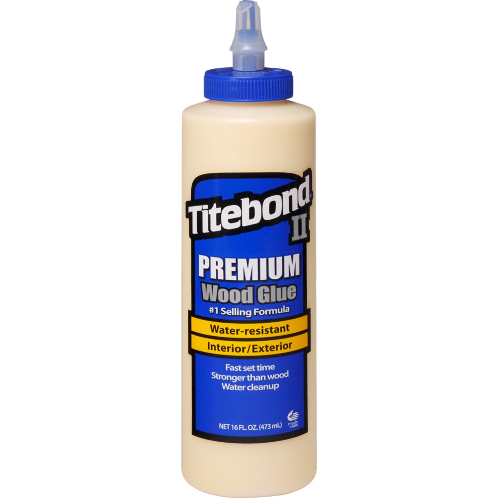 Titebond II Premium Wood Glue 5004-Yellow- 16oz-12pack case