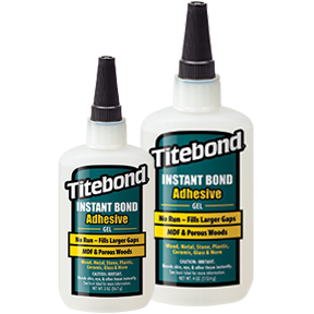 Titebond Instant Bond Wood Adhesive Gel 6232-Clear to Slightly Hazy